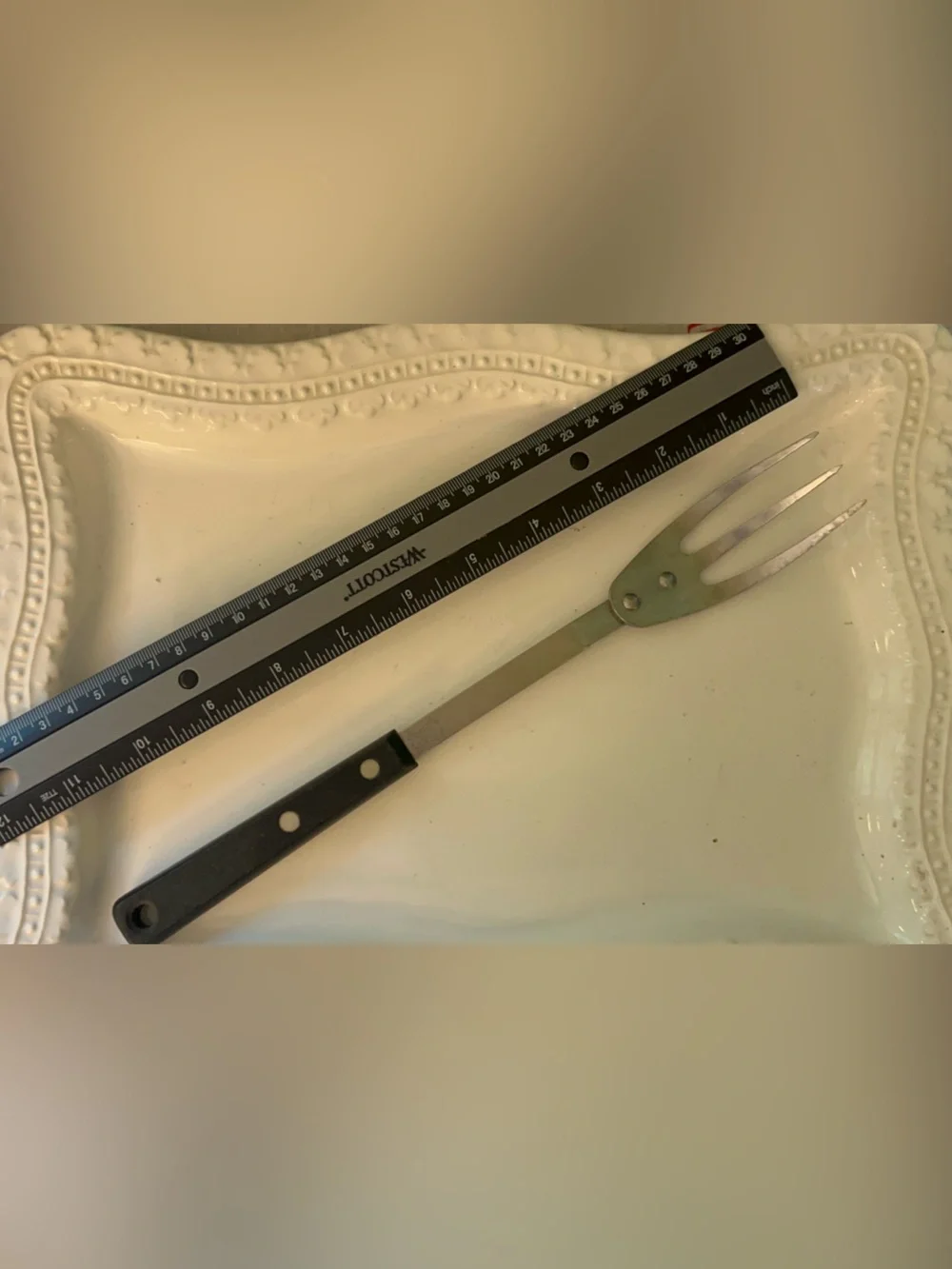 Vintage Ekco Eterna Forge Stainless Steel Meat Carving Fork 11.5 inch